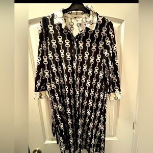 Chicos Dress Black/White with belt